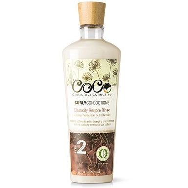 CoCo | Conscious Collective Curly Concoctions Elasticity Restore Rinse, Certified 100% Natural for Bouncy, Restored Curls, 12 oz - Duafe Beauty Collective