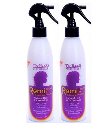 The Roots Naturelle Remi Leave In Conditioner Twin Pack. Hydrates, Detangles, Softens and Moisturizes. Contains Olive Oil, Shea Butter, Coconut Oil and Aloe Vera - Duafe Beauty Collective