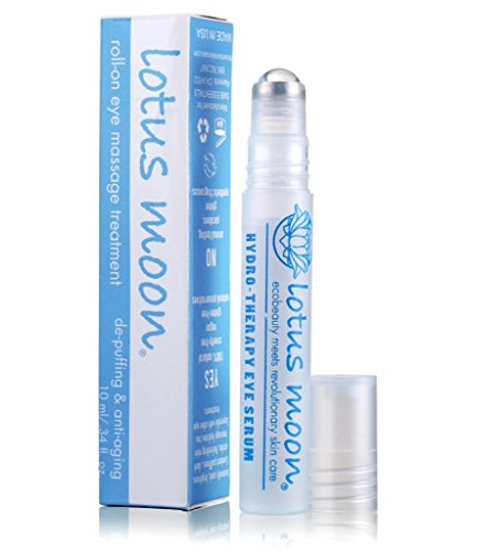 Lotus Moon Hydro-Therapy Roll-On Eye Serum - instant hydration for your delicate eye area with Hyaluronic Acid; helps reduce puffiness, and dark circles - Duafe Beauty Collective