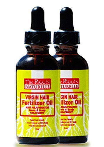 Virgin Hair Fertilizer Oil (2 Pack) - Roots and Scalp Treatment for Thinning or Breaking Hair | Natural Hair Products | African American Hair Products | Enriched with Jamaican Black Castor Oil - Duafe Beauty Collective